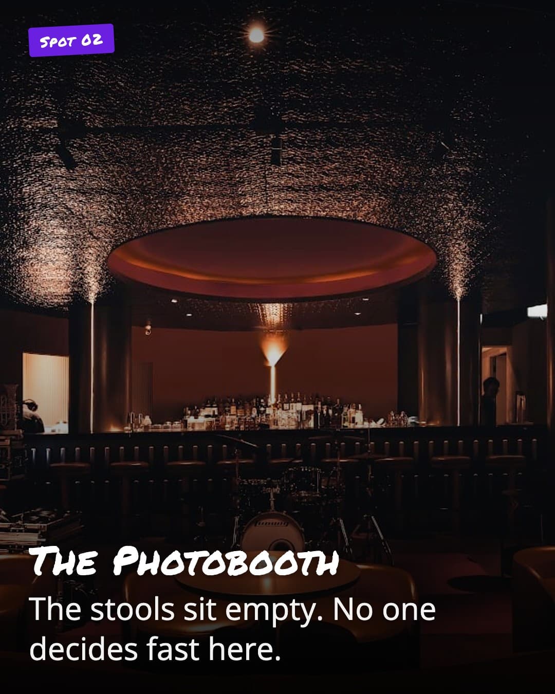 The Photobooth empty stools