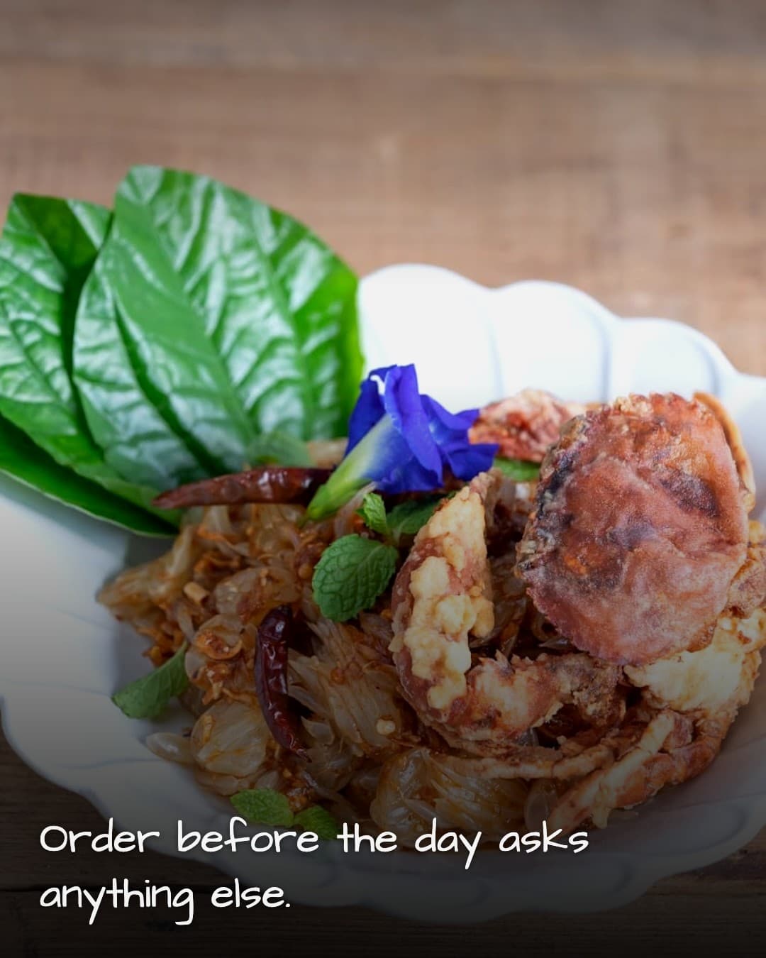 GINGER FARM kitchen at ICONSIAM fried crab dish