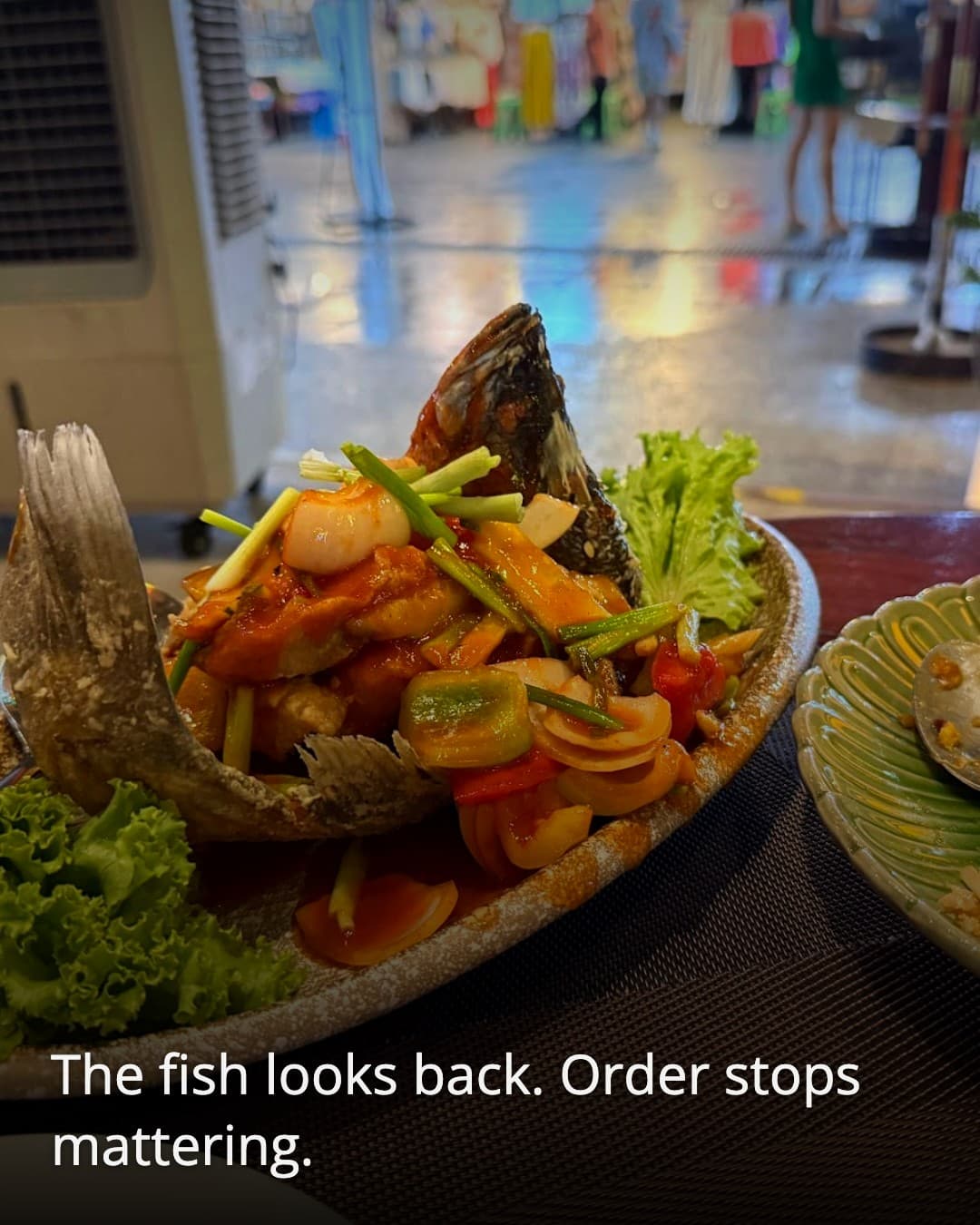 Tom Yum Kung, whole fish dish
