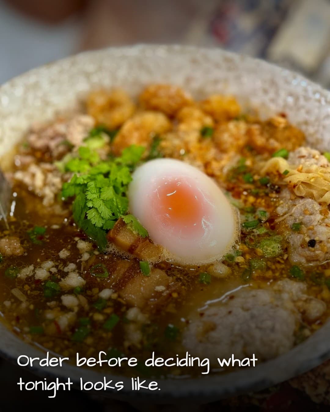 ZAABNIRAN noodle bowl with egg