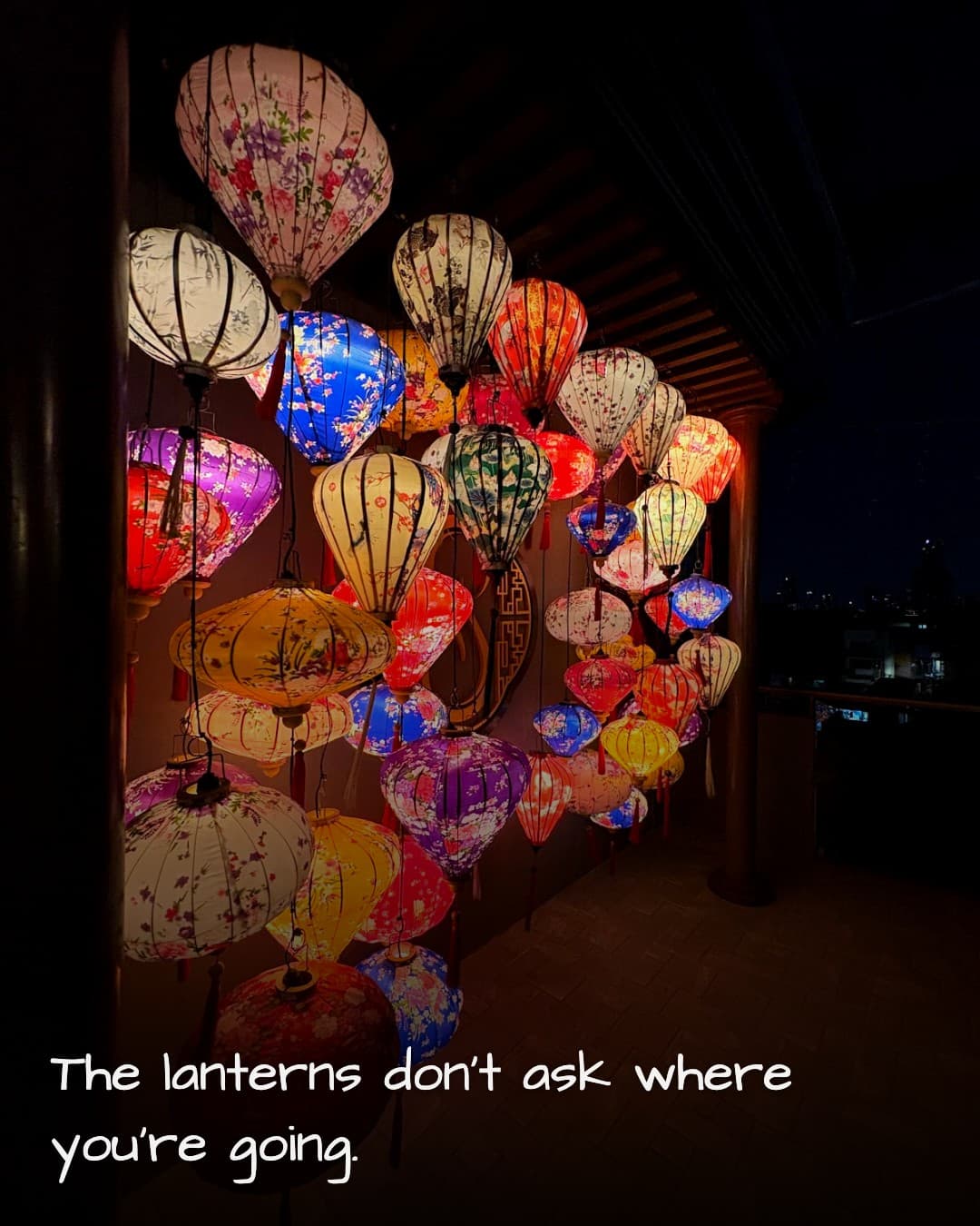 Soultel Rooftop Bar lantern hallway