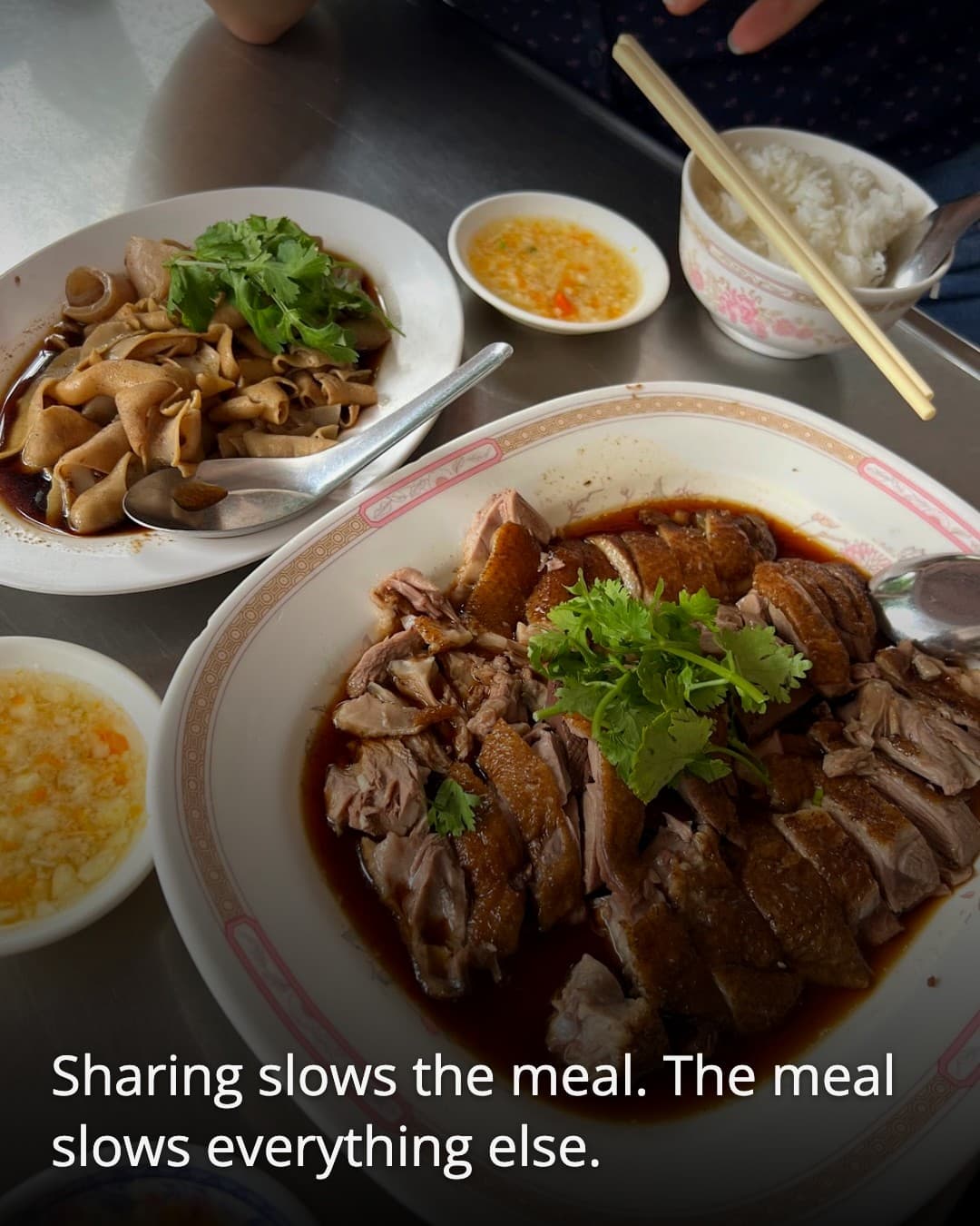 Urai Braised Goose shared table