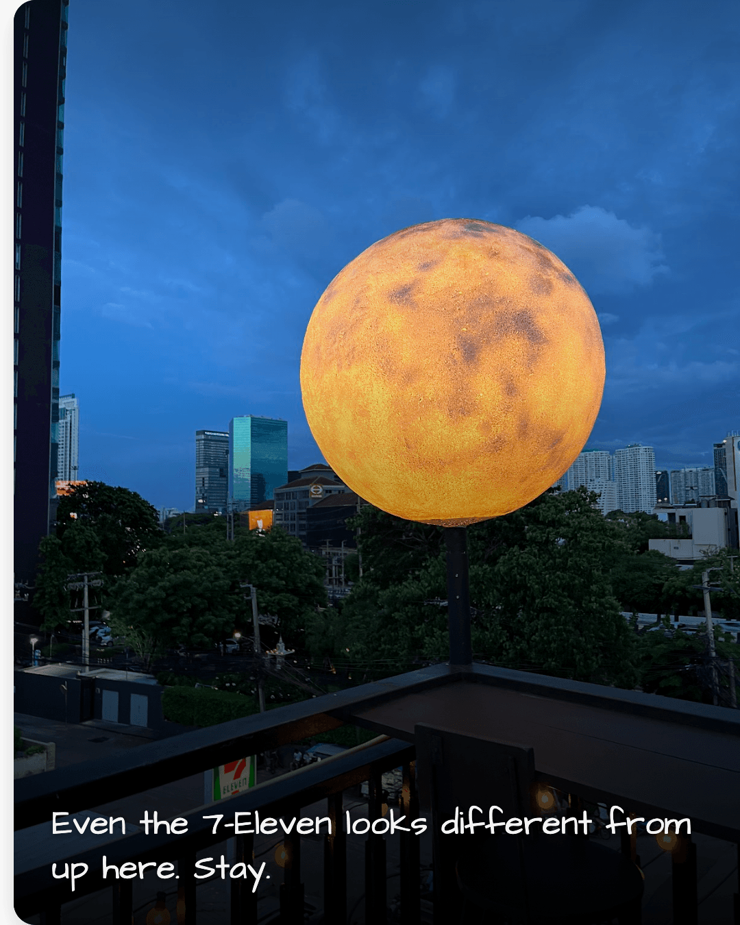 Moon Bar Rooftop night view