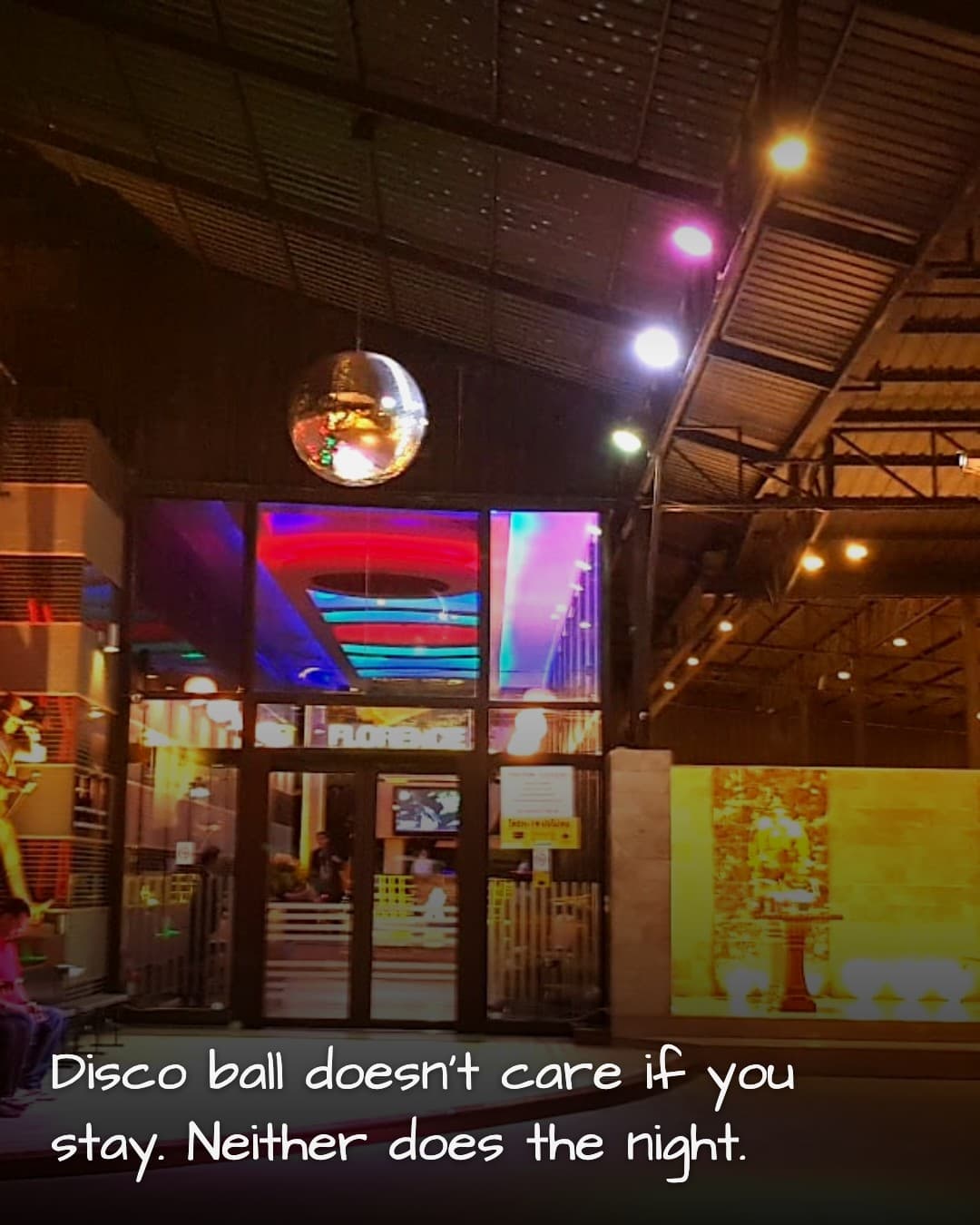Florence Club disco ball entrance