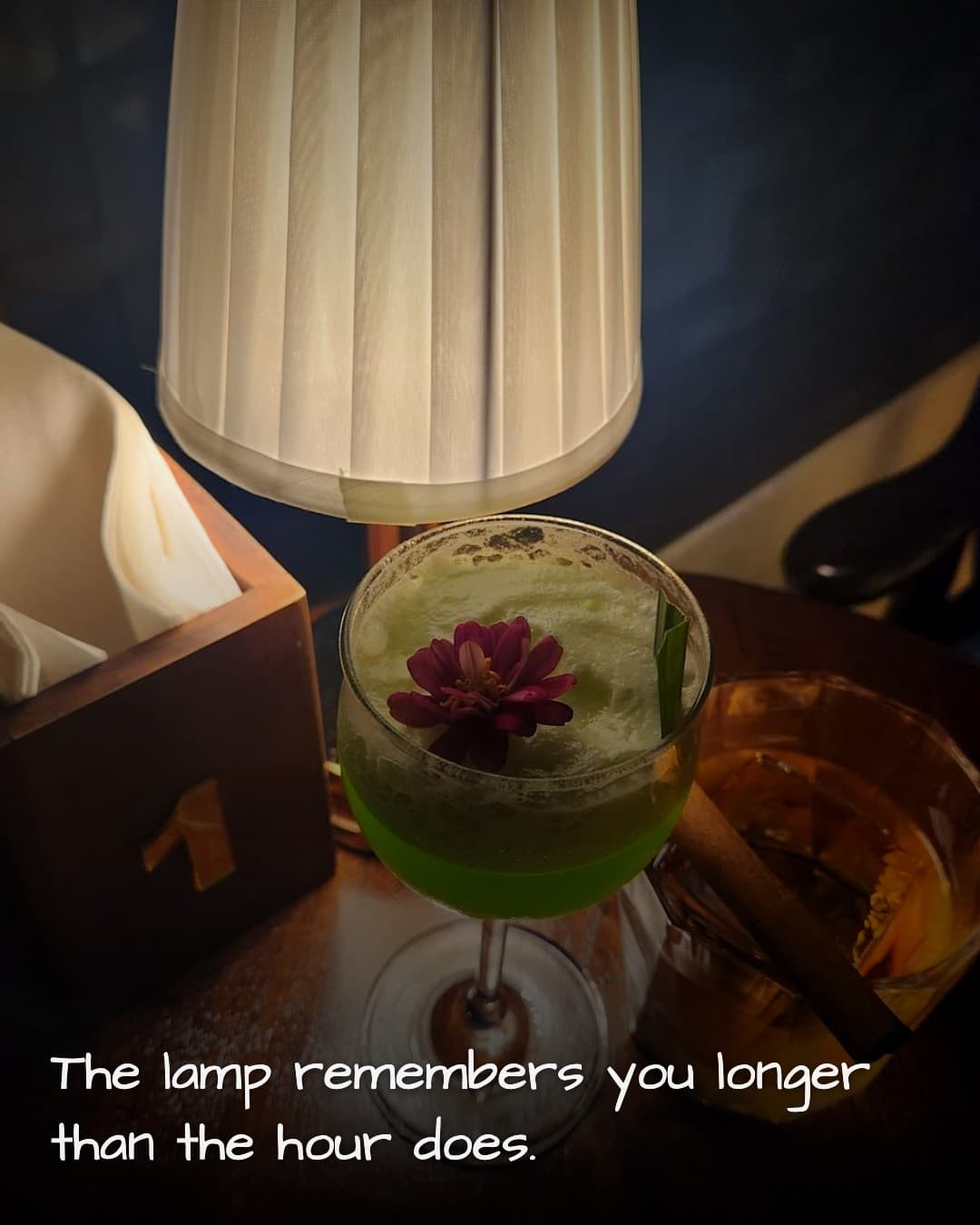 Soultel Rooftop Bar lamp-lit table