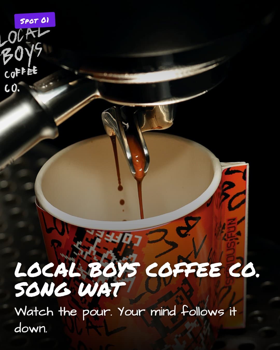Local Boys Coffee espresso pour