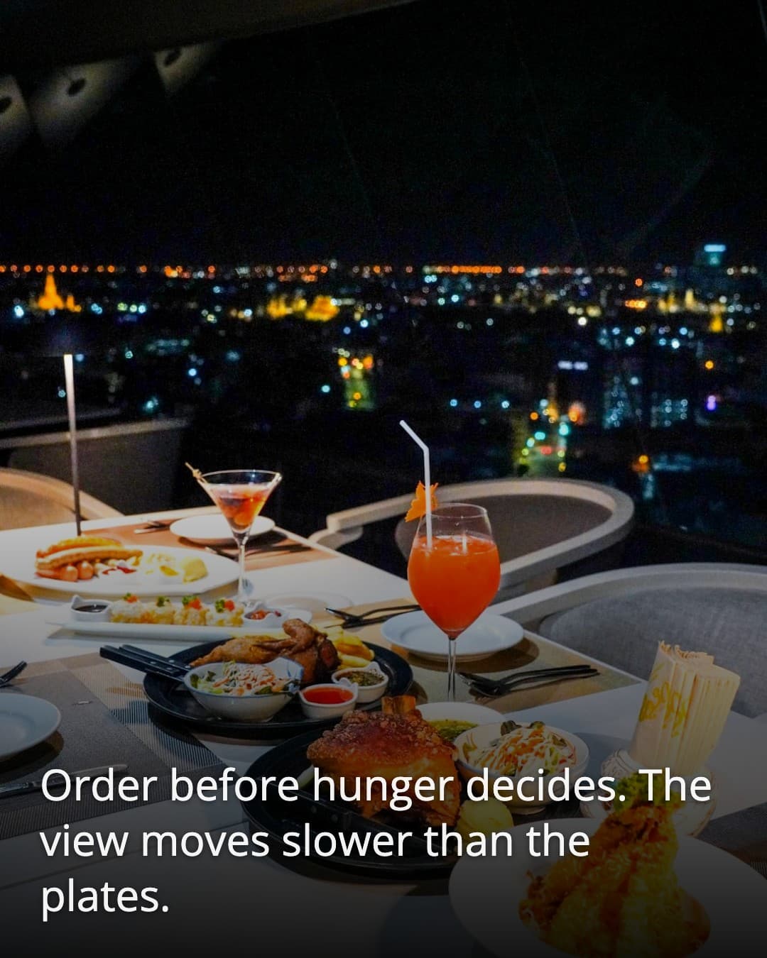 Sky View 360 table spread