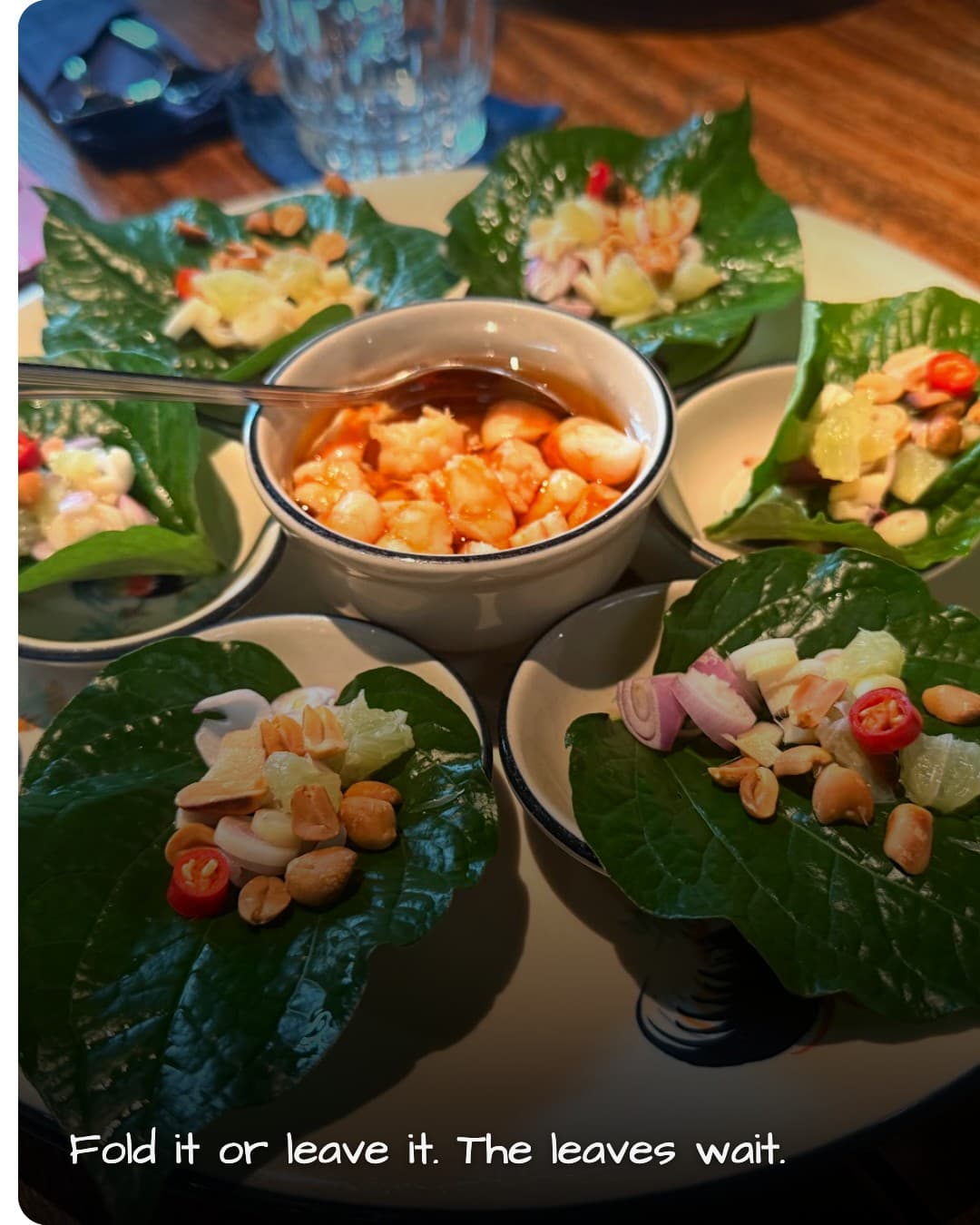 Sri Trat Restaurant and Bar, miang platter