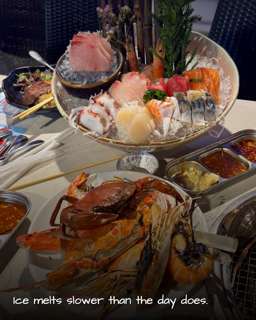 Kodtalay Seafood Buffet sashimi platter