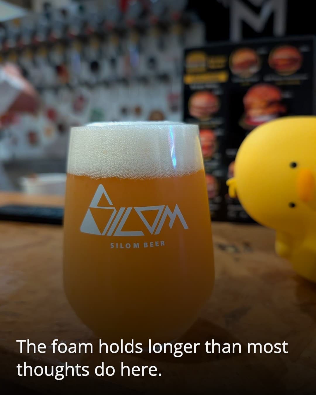 Om's living room beer glass