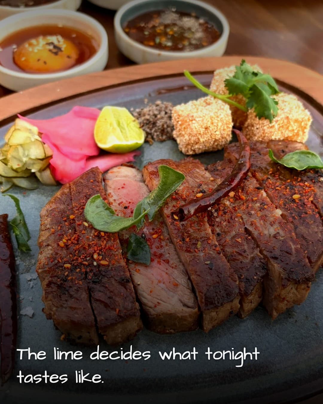 Sato San Rooftop Bar, plated dish
